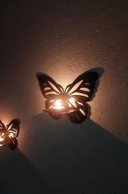 Butterfly Wall Shelf Set of 3, Wooden Floating Display, Boho Nursery Decor, Kids Room Storage, Montessori Playroom Art, Baby Girl Gift