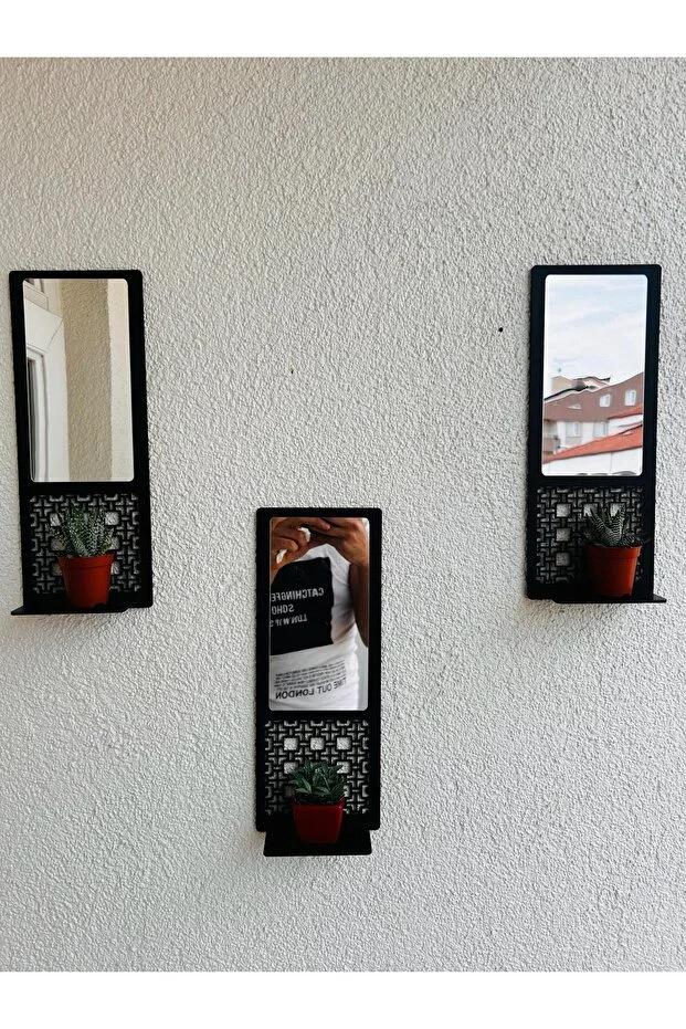 Rustic Wooden Wall Hanging Shelf Set with Candle Holder, Boho Wall Decor, Triple Wood Wall Art, Farmhouse Shelf for Home Interior