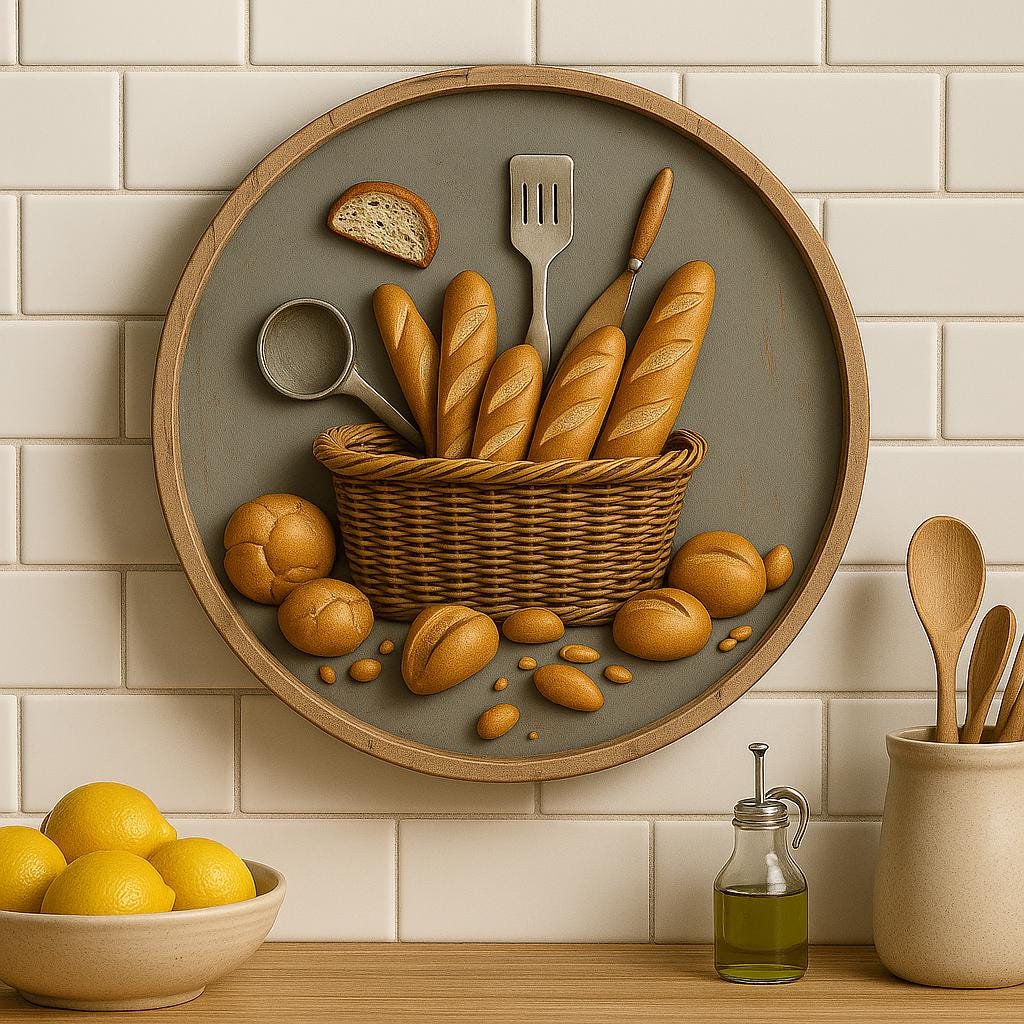 Rustic Kitchen Wall Clock Decor – Silent Round Wooden Wall Clock with Shelf, Modern MDF Wall Mounted Kitchen Timepiece, Quartz Clock