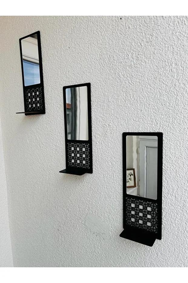 Rustic Wooden Wall Hanging Shelf Set with Candle Holder, Boho Wall Decor, Triple Wood Wall Art, Farmhouse Shelf for Home Interior