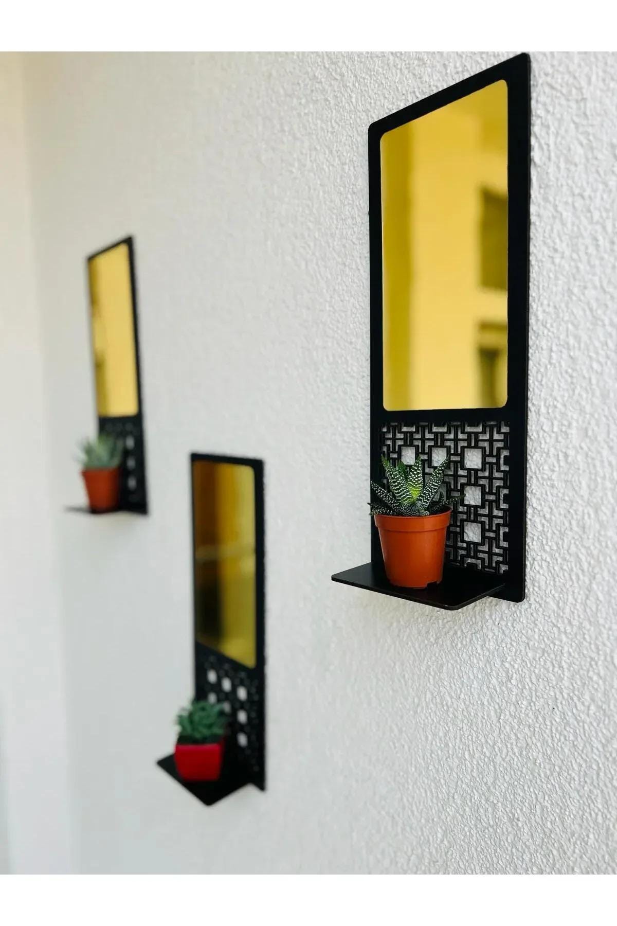 Rustic Wooden Wall Hanging Shelf Set with Candle Holder, Boho Wall Decor, Triple Wood Wall Art, Farmhouse Shelf for Home Interior