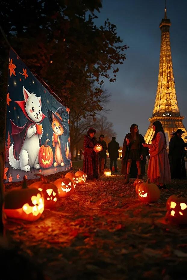 Spooky Halloween Wall Tapestry – Ghost & Skull Art – Gothic Room Hanging – Creepy Aesthetic Home Decor