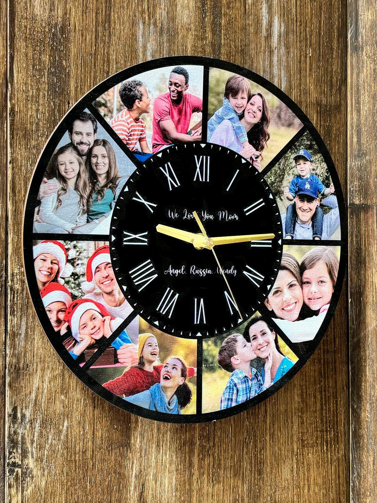 Personalized Gifts Photo Wall Clock, Custom Picture Clock, Personalized Wall Art with Photo, Unique Gift for Family, Couple, Friends