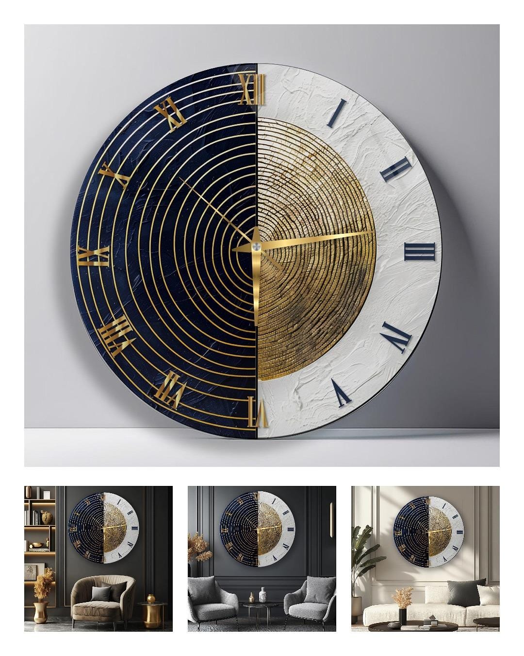 Custom Photo Wall Clock – Personalized Printed Clock Gift – Silent Non-Ticking Decorative Home Wall Art