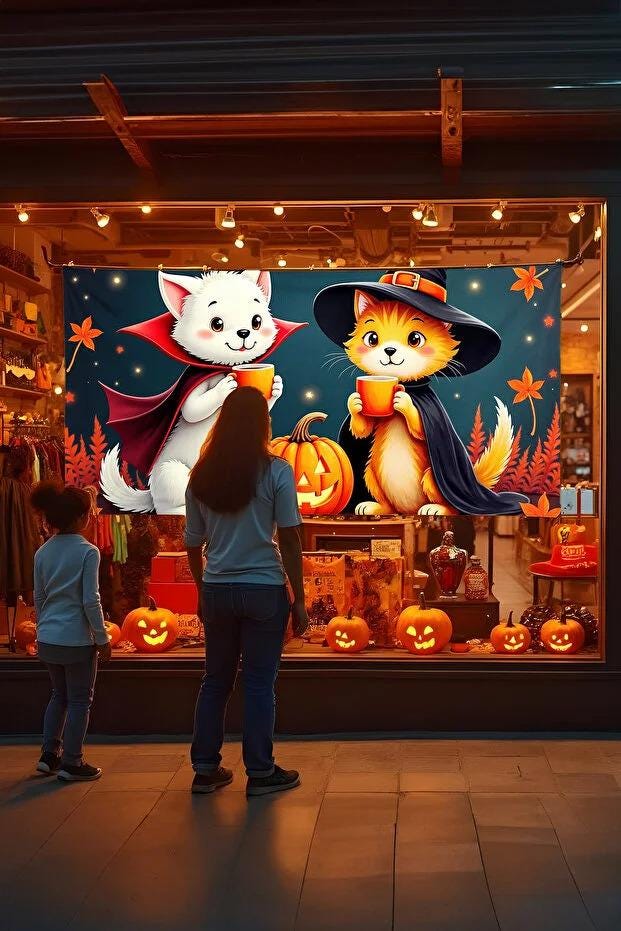 Spooky Halloween Wall Tapestry – Ghost & Skull Art – Gothic Room Hanging – Creepy Aesthetic Home Decor