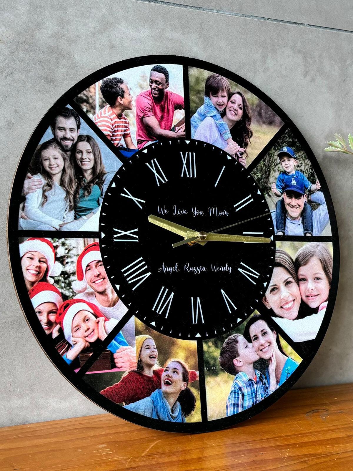 Personalized Gifts Photo Wall Clock, Custom Picture Clock, Personalized Wall Art with Photo, Unique Gift for Family, Couple, Friends