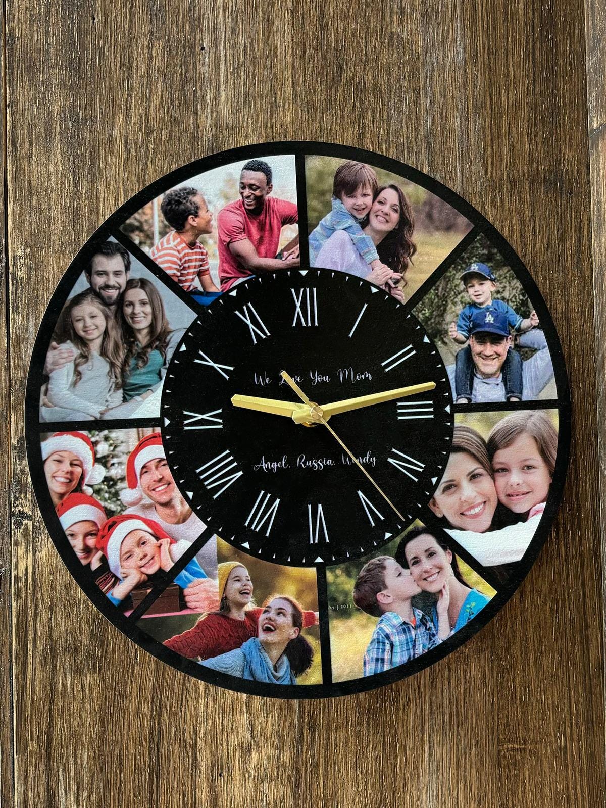 Personalized Gifts Photo Wall Clock, Custom Picture Clock, Personalized Wall Art with Photo, Unique Gift for Family, Couple, Friends