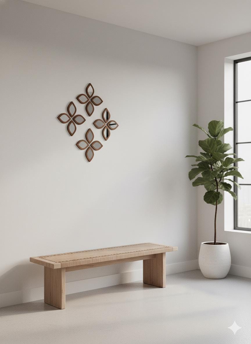 Teardrop Mirror Wall Decor Set of 16, Boho Acrylic Wall Mirrors, Modern Wall Art 9x13 cm