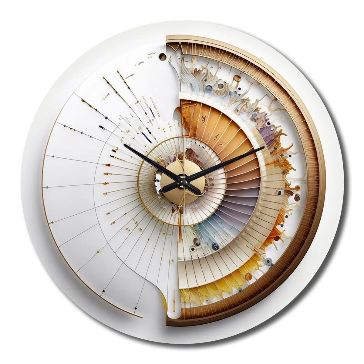 Unique Printed Wall Clock, Modern MDF Wall Art Clock, Decorative Silent Quartz Clock, Custom Printed Home Decor Gift