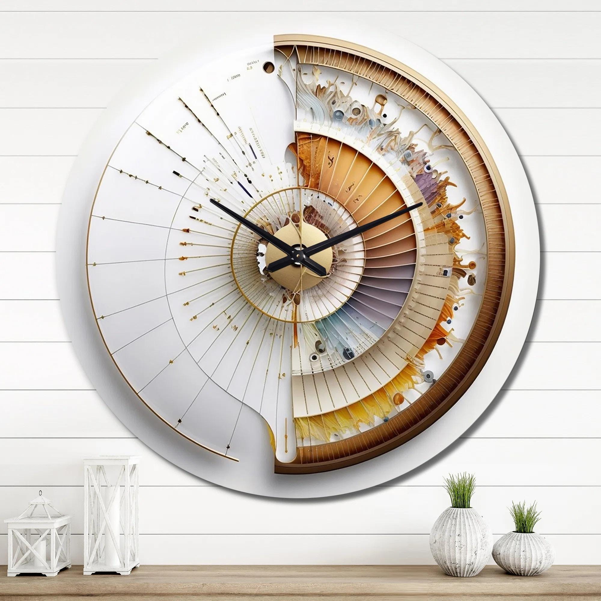Unique Printed Wall Clock, Modern MDF Wall Art Clock, Decorative Silent Quartz Clock, Custom Printed Home Decor Gift