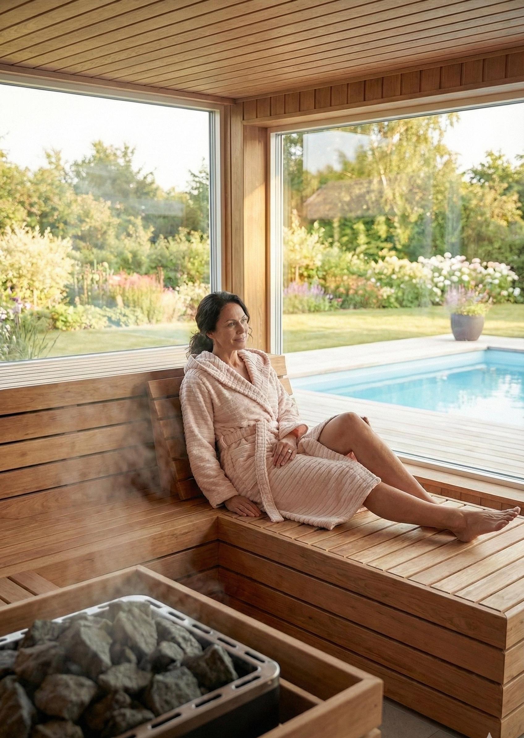 Beige Hooded Cotton Bathrobe – Soft Unisex Spa Robe, Cozy Lightweight Daily Bathrobe, Neutral Beige Home & Sauna Gift Robe