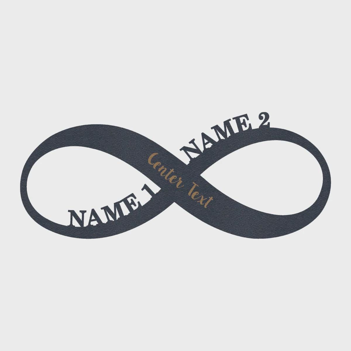 Personalized Infinity Name Sign – Forever and Always Decor, Custom Names & Date Wooden Infinity Symbol, Wedding Anniversary Gift